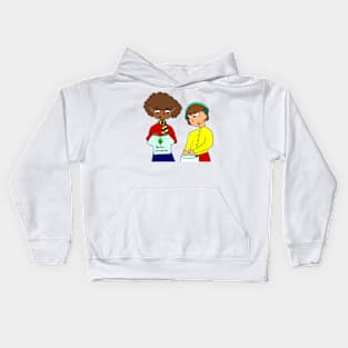 Two Girls Shopping Kids Hoodie